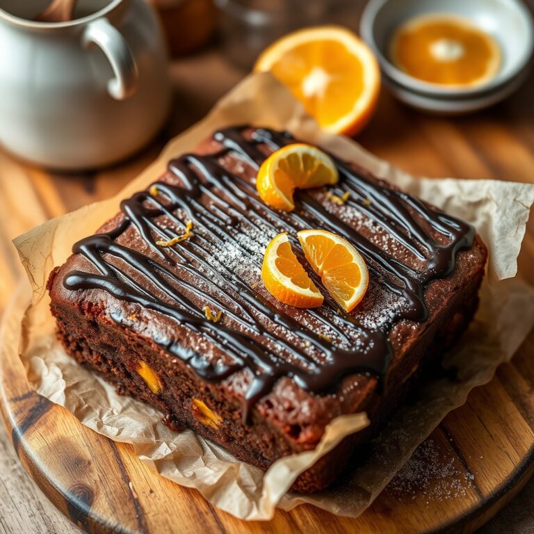 Chocolate Orange Traybake Cake