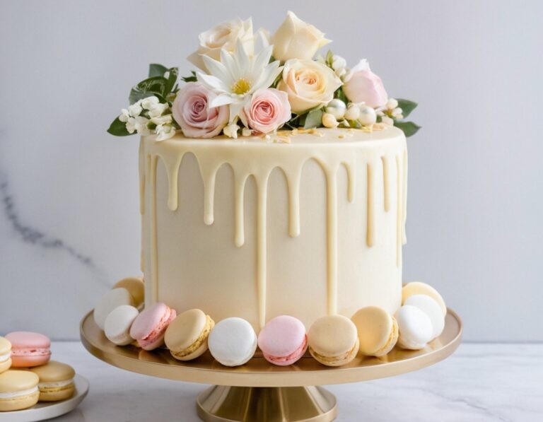Elegant White Chocolate Drip Cake Recipe